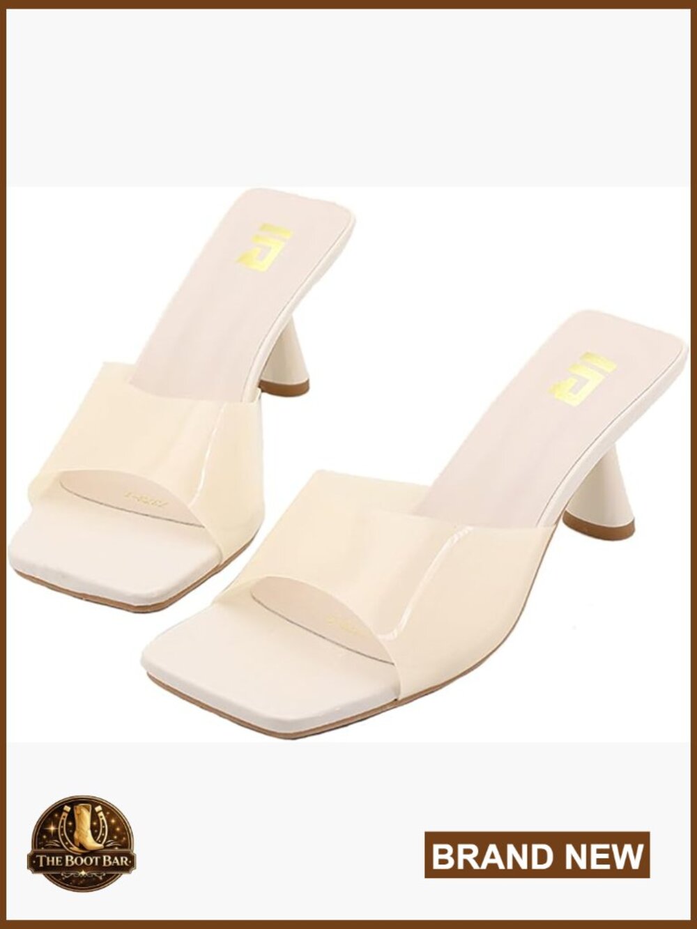 Clear Strap Square Toe Stilettos Slip-on Sexy Jelly High Heels Mules Party